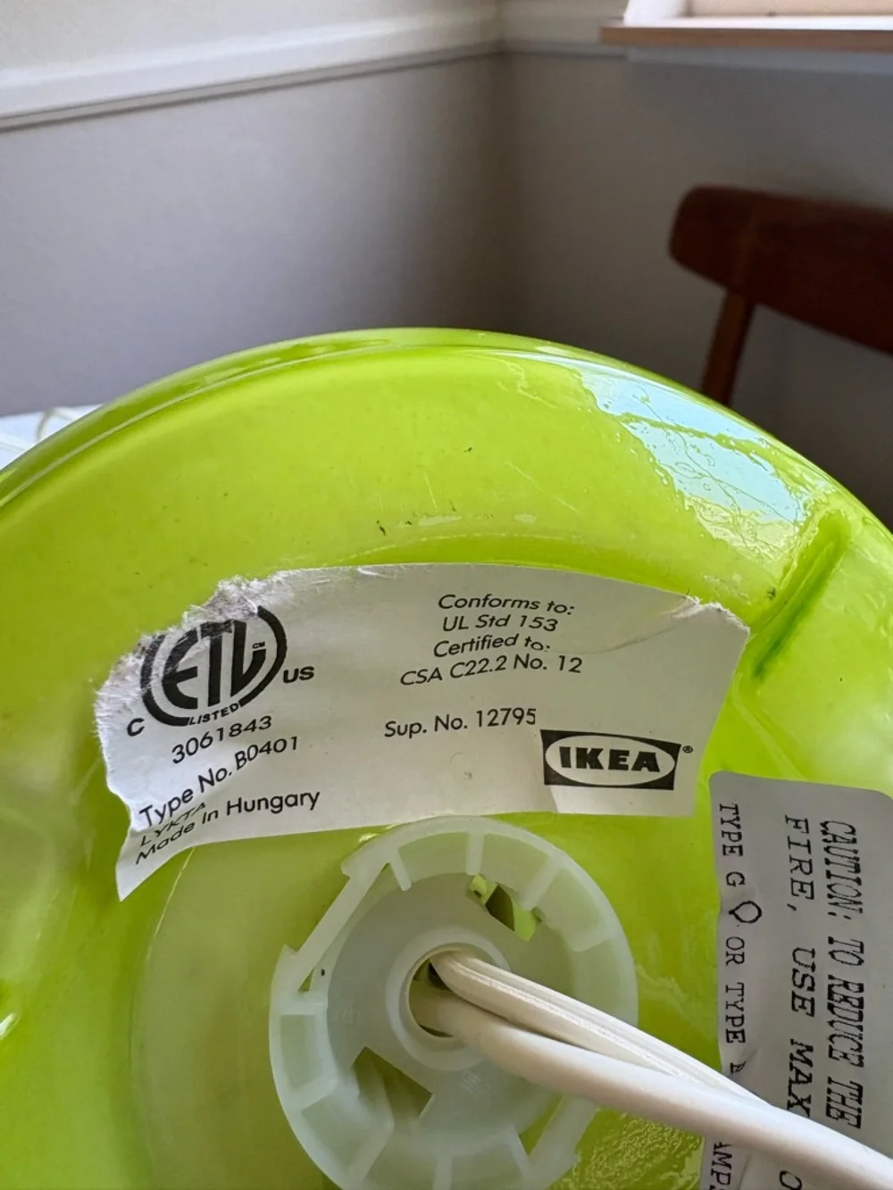 1 available IKEA 80s Vintage Green Modern Ceramic Table Lamp